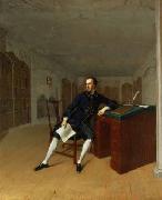 Arthur Devis Sir Roger Newdigate in the Library at Arbury Spain oil painting artist